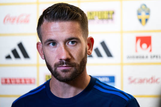 Marcus Rhondén of the Swedish national football team at a