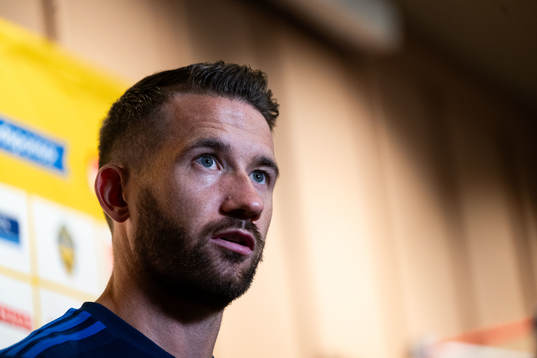 Marcus Rhondén of the Swedish national football team at a