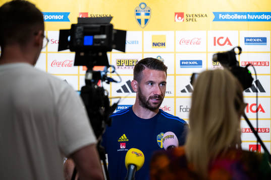Marcus Rhondén of the Swedish national football team at a