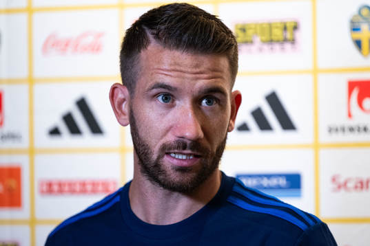 Marcus Rhondén of the Swedish national football team at a
