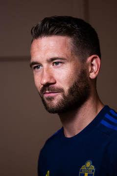 Marcus Rhondén of the Swedish national football team at a