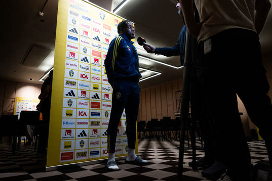 Anthony Elanga of the Swedish national football team at a