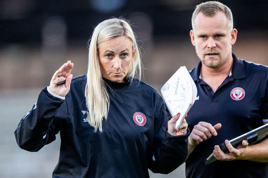 Kristianstads tränare Elisabet Gunnarsdottir och