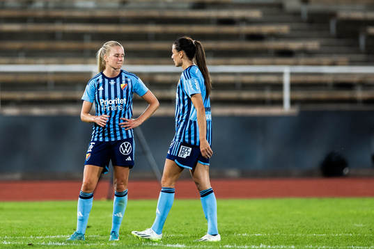 Djurgårdens Nellie Lilja och Beata Kollmats deppar