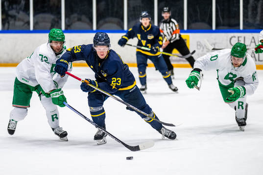 Rögles Daniel Zaar och Rodrigo Abols mot HV71s Åke