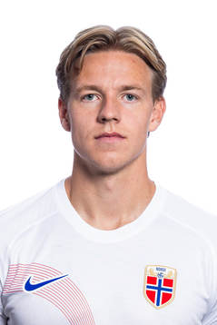 Jesper Daland of the Norwegian national football team poses