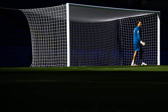 Goalkeeper Ørjan Håskjold Nyland of the Norwegian