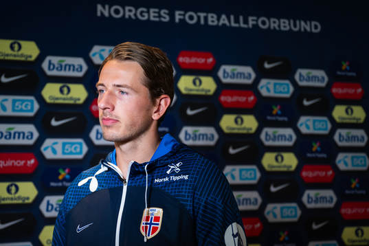 Sander Berge of the Norwegian national football team