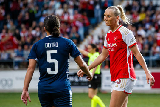 Arsenals Stina Blackstenius celebrates
