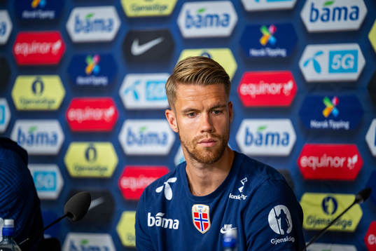 Kristoffer Ajer of the Norwegian national football team