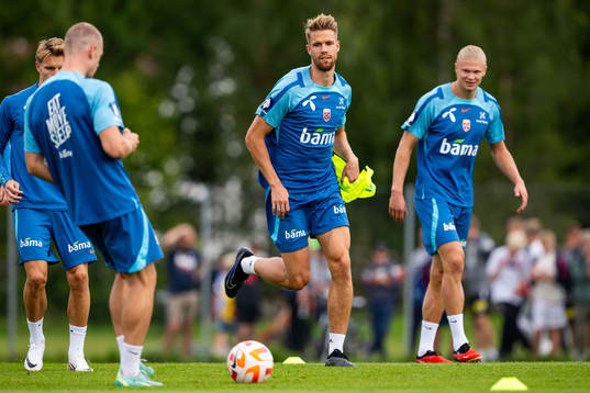 Kristoffer Ajer of the Norwegian national football team