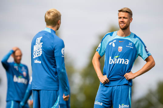 Kristoffer Ajer of the Norwegian national football team