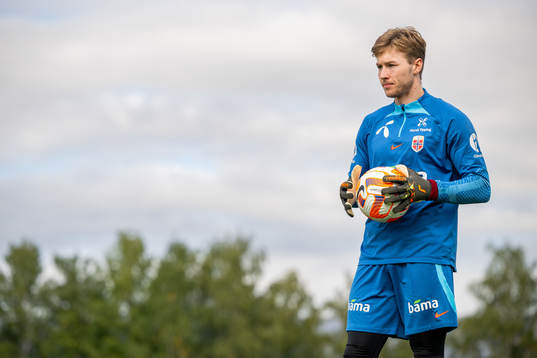Goalkeeper Mathias Dyngeland of the Norwegian national