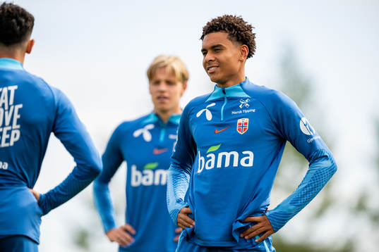 Antonio Nusa of the Norwegian national football team