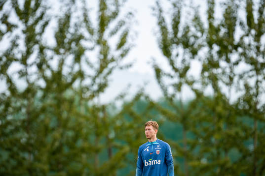Goalkeeper Mathias Dyngeland of the Norwegian national