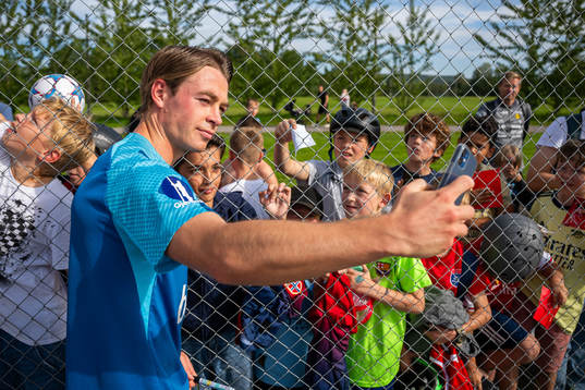 Patrick Berg of the Norwegian national football team takes