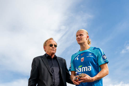 Geir Ellefsen, head of security, and Erling Braut Haaland