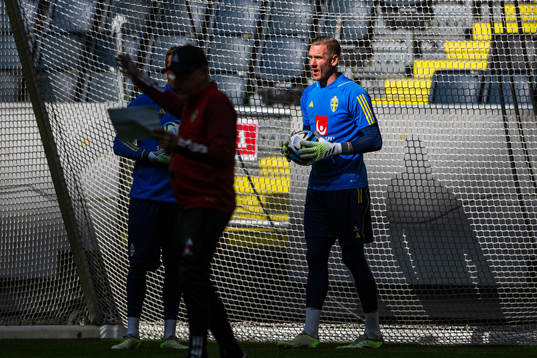 Goalkeeper Robin Olsen of the Swedish national football team
