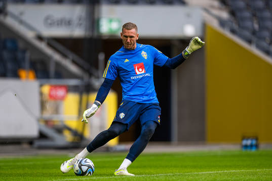 Goalkeeper Robin Olsen of the Swedish national football team