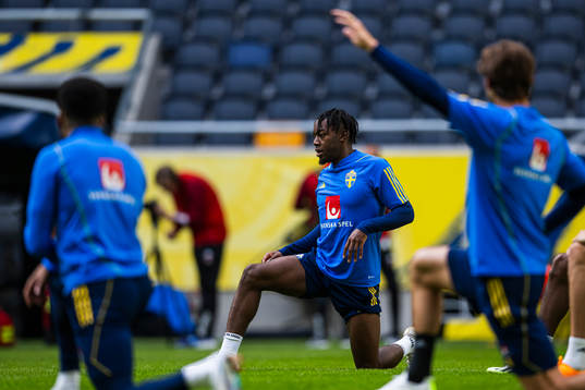 Anthony Elanga of the Swedish national football team