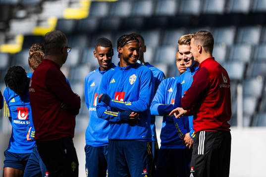 Alexander Isak, Jens Cajuste and Viktor Gyökeres  of the