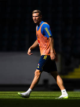 Carl Starfelt of the Swedish national football team