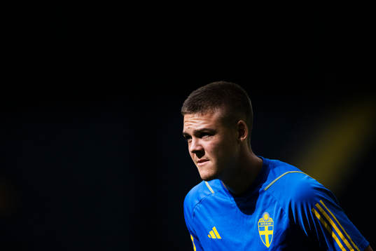 Emil Holm of the Swedish national football team