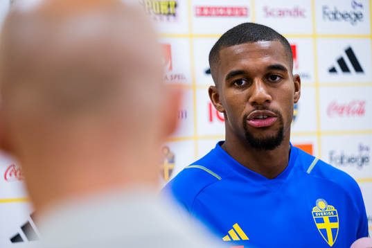 Isak Hien of the Swedish national football team