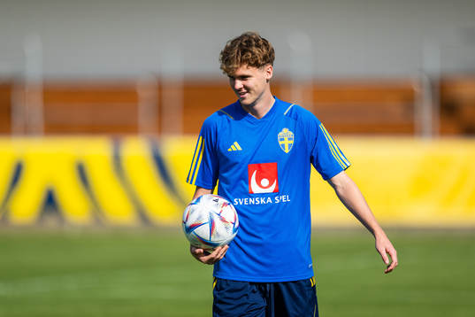 Williot Swedberg of the Swedish under-21 national football