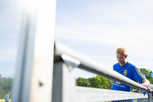 Hugo Larsson of the Swedish under-21 national football team