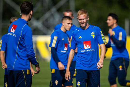 Hugo Larsson of the Swedish under-21 national football team