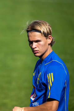 Markus Karlsson of the Swedish under-21 national football
