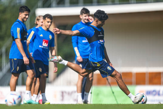 Ahmed Qasem of the Swedish under-21 national football team