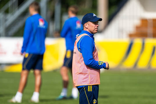 Assistant coach Viktor Eriksson of the Swedish under-21