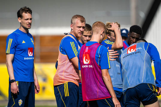 Goalkeeper coach Linus Kandolin of the Swedish under-21