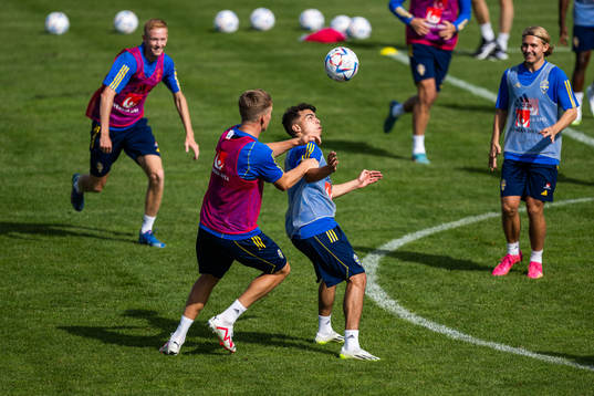 Casper Widell and Yasin Ayari of the Swedish under-21