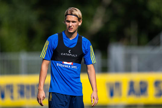 Markus Karlsson of the Swedish under-21 national football