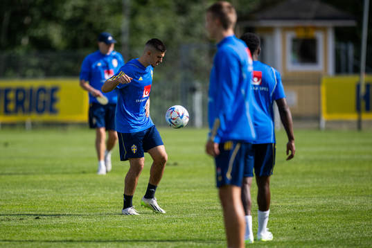 Mayckel Lahdo of the Swedish under-21 national football team
