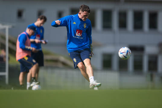 Noah Persson of the Swedish under-21 national football team
