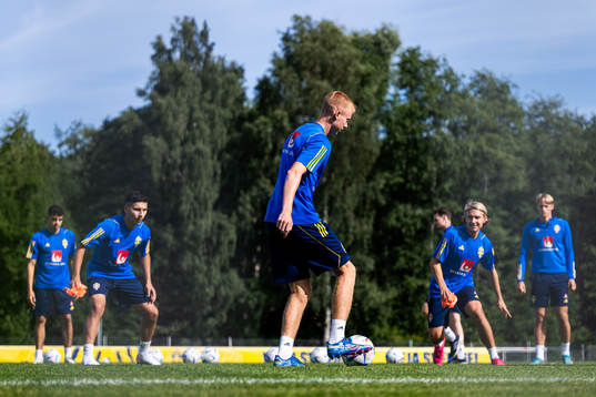 Hugo Larsson of the Swedish under-21 national football team