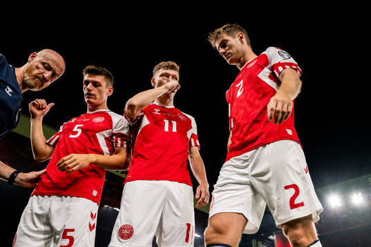 Joakim Mæhle, Andreas Skov Olsen and Joachim Andersen of