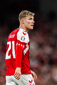 Rasmus Højlund of Denmark