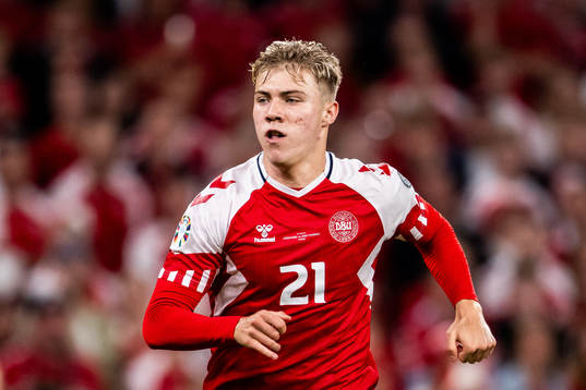Rasmus Højlund of Denmark