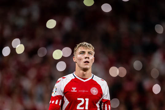 Rasmus Højlund of Denmark
