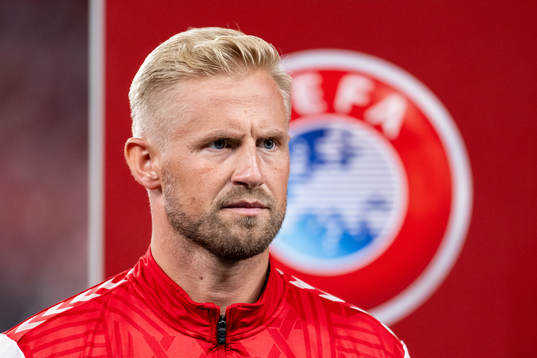 Goalkeeper Kasper Schmeichel of Denmark