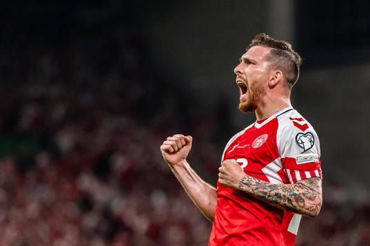 Pierre-Emile Højbjerg of Denmark celebrates