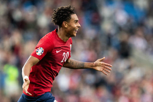 Antonio Nusa of Norway celebrates