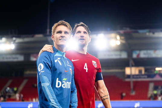 Martin Ødegaard and Stefan Strandberg of Norway