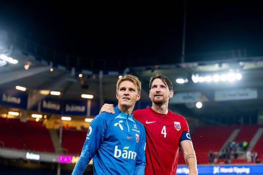 Martin Ødegaard and Stefan Strandberg of Norway