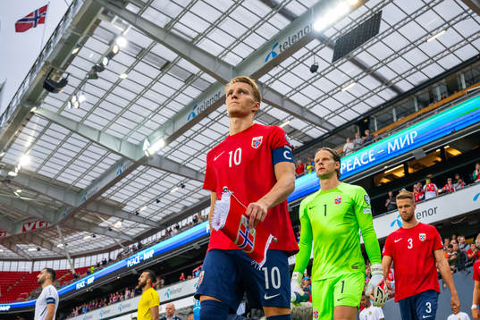 Martin Ødegaard of Norway enters the pitch